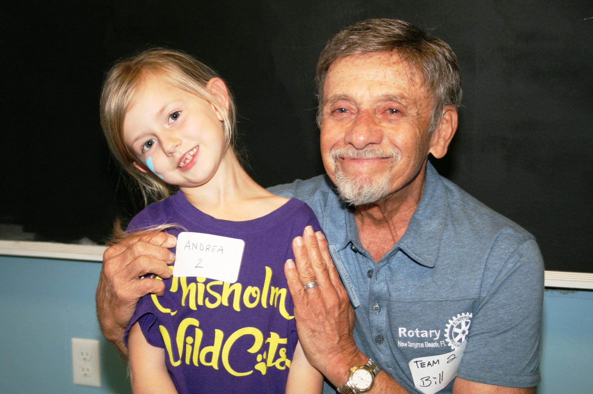 Bill Chegwin and team member Andrea