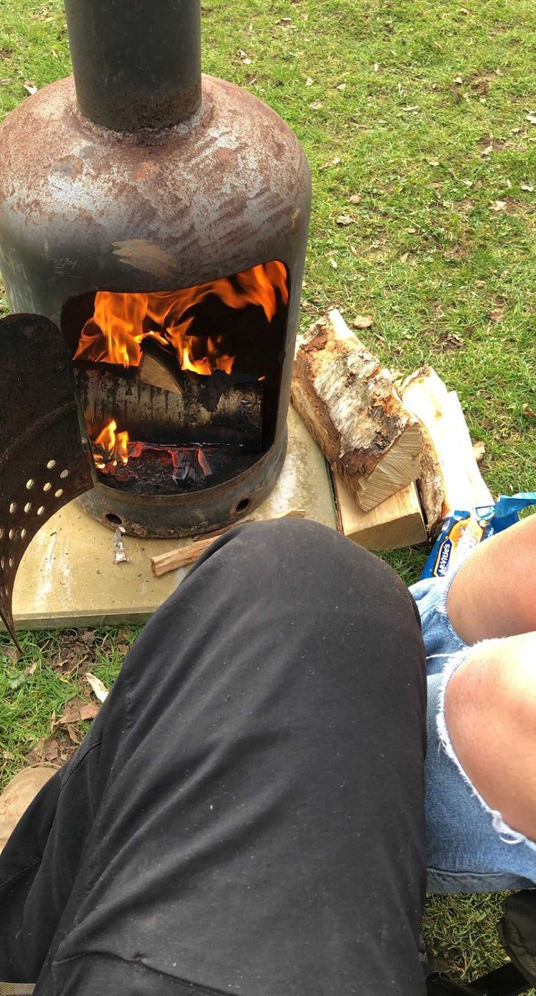 a log burner at LLoyds meadow glamping 