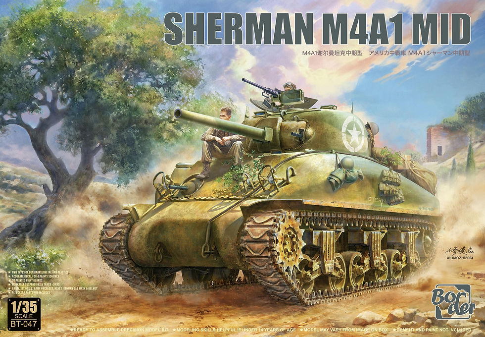 Border Model BT-047 1/35 Танк США Шерман Sherman M4A1 Mid + ДОПЫ