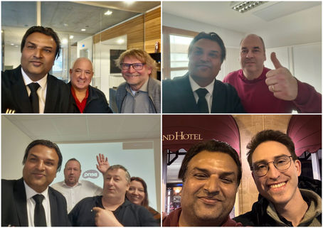 STALLONE'S DIRECTOR MR. SANJEEV WITH GERMAN BOAR PIG AND HOG BRISTLE BRUSHMAKER CLIENTS