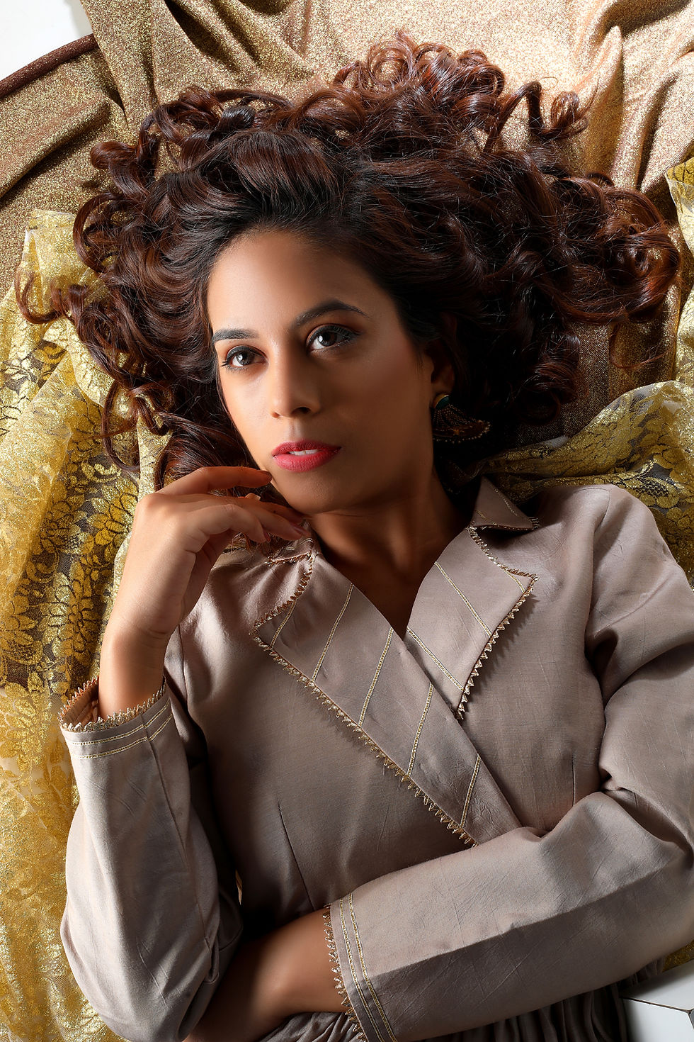 Thumbnail: LAALITY NOTCHED COLLAR ANARKALLI TOP