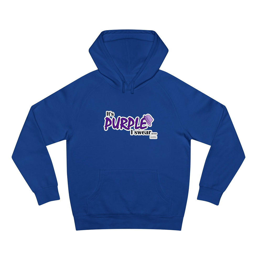 Thumbnail: "It's PURPLE" Eyrie Improv Unisex Hoodie