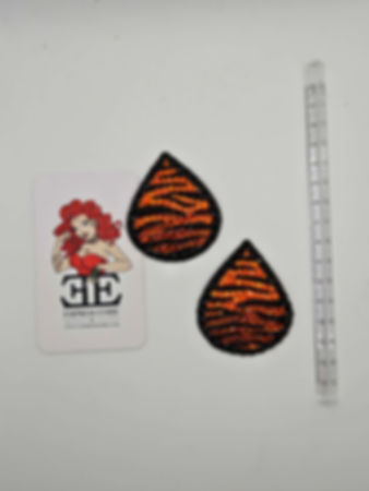 5cm Tiger Print Teardrop Pasties