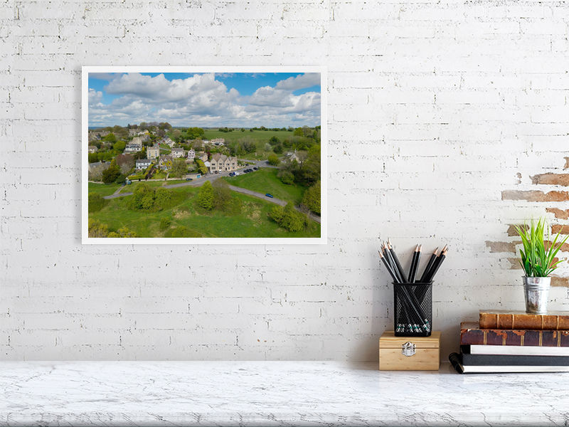 Thumbnail: Amberley Pub & Village - Aerial View 02 (A3 Frame)