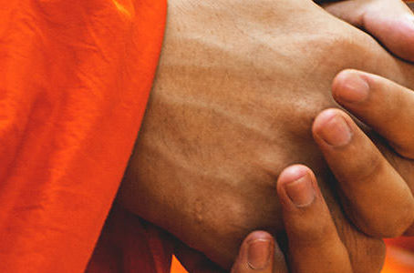 hands held in contemplation
