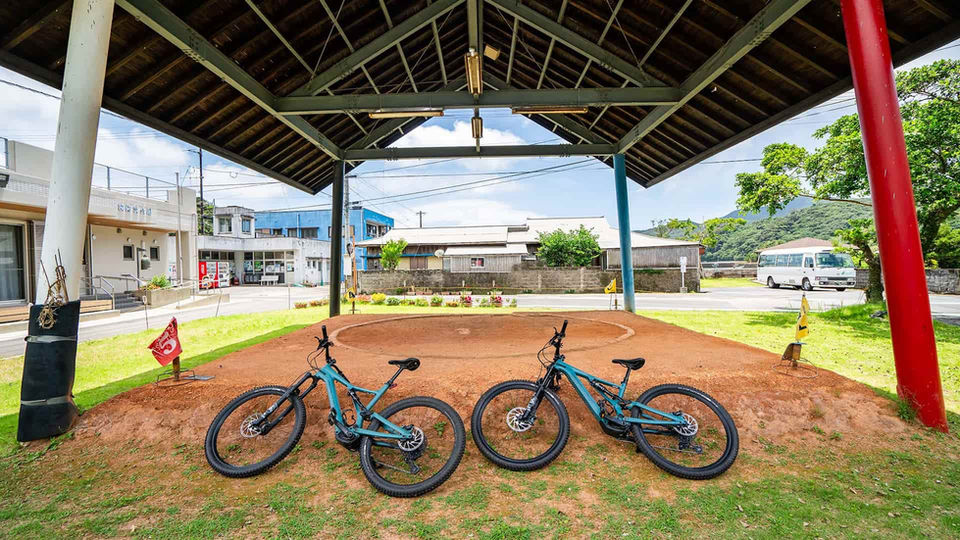 Starting point of an Amami Oshima e-bike coastal ride