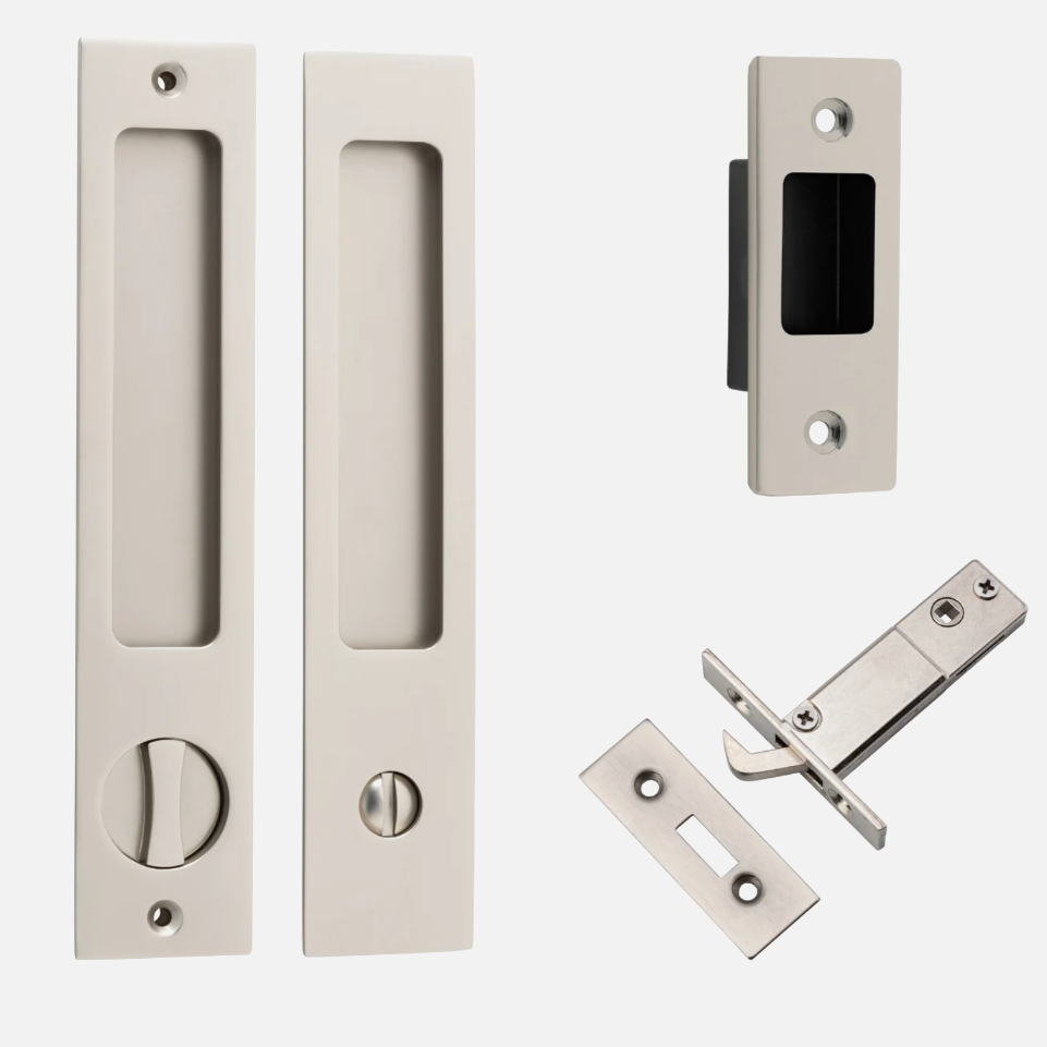 Thumbnail: Iver Rectangular Sliding Door Pull Privacy Kit with Privacy Turn