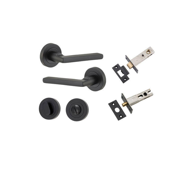 Thumbnail: Iver Baltimore Lever - Round Rose Privacy Kit with Separate Privacy Turn