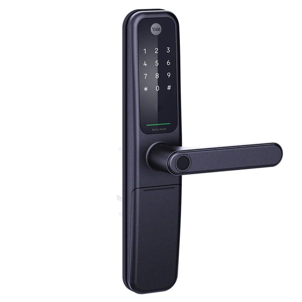Yale ByYou Pro smart mortice entry lock in matt black with keypad and lever handle
