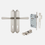 Thumbnail: Iver Copenhagen Lever - Shouldered Backplate Entrance Kit with Security Lock
