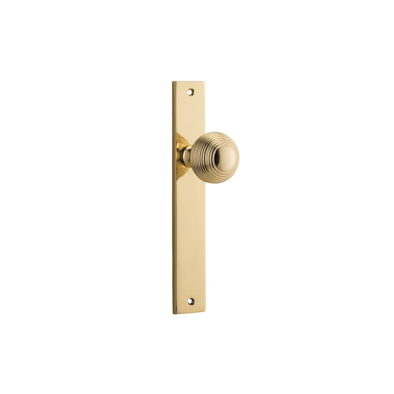 Thumbnail: Iver Guildford Door Knob - Rectangular Backplate - Brushed Brass