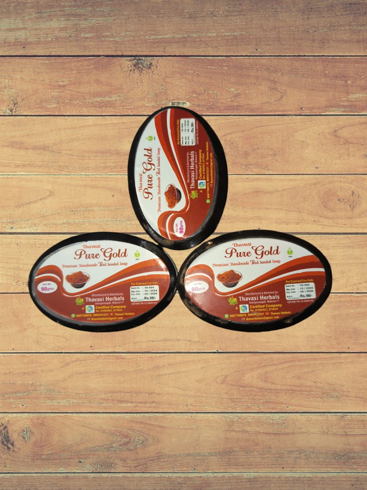 Red sandal Soap / சிவப்பு சந்தனம் சோப்பு - 90 grams