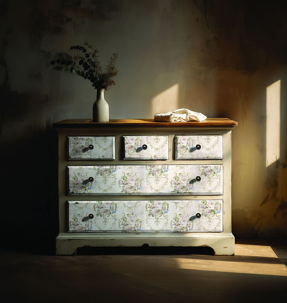 Victorian Tea Room - Redesign with Prima A1 Decoupage Fiber