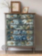 Mystic Blue Florals - A1 Decoupage Fiber