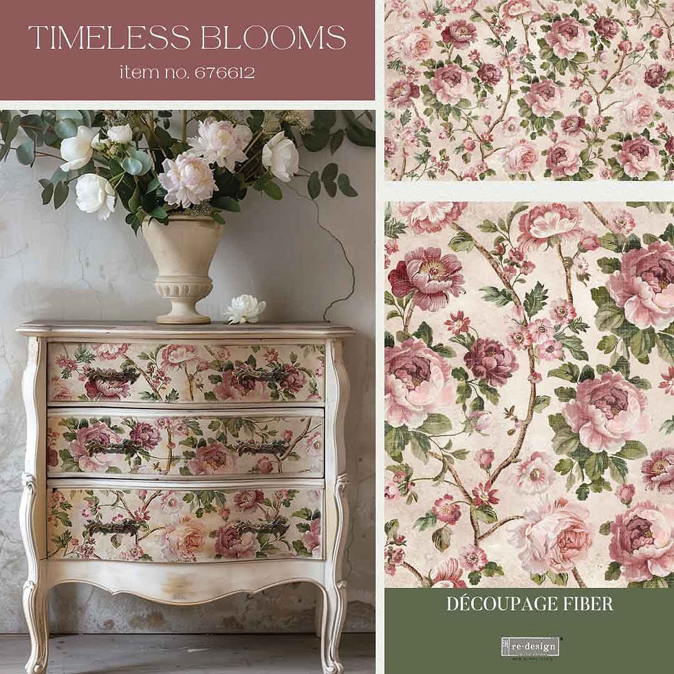 Thumbnail: Timeless Blooms - Decoupage Decor Tissue Paper Kacha