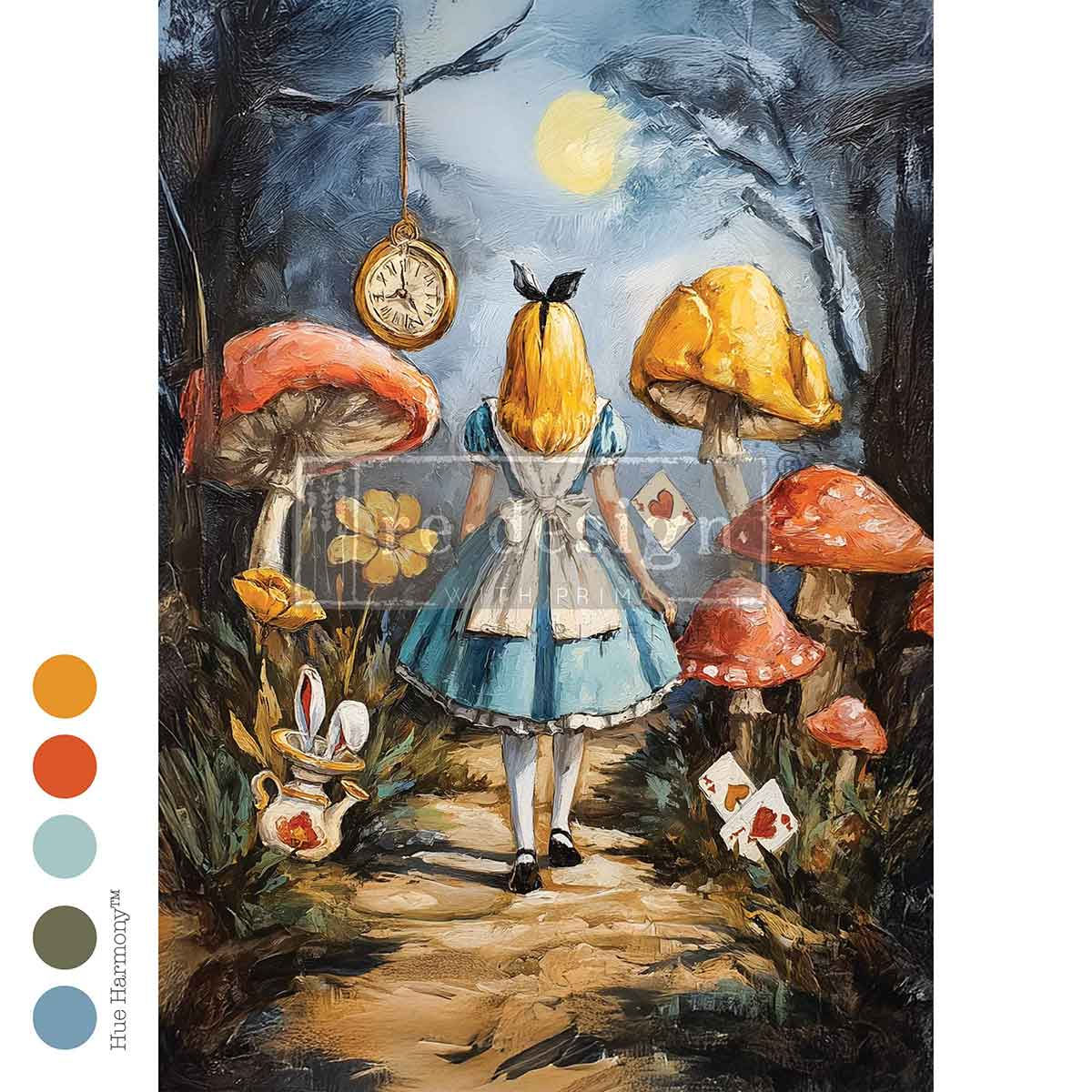 A Trail Of Hearts & Hares - Redesign with Prima A3 Decoupage Fiber