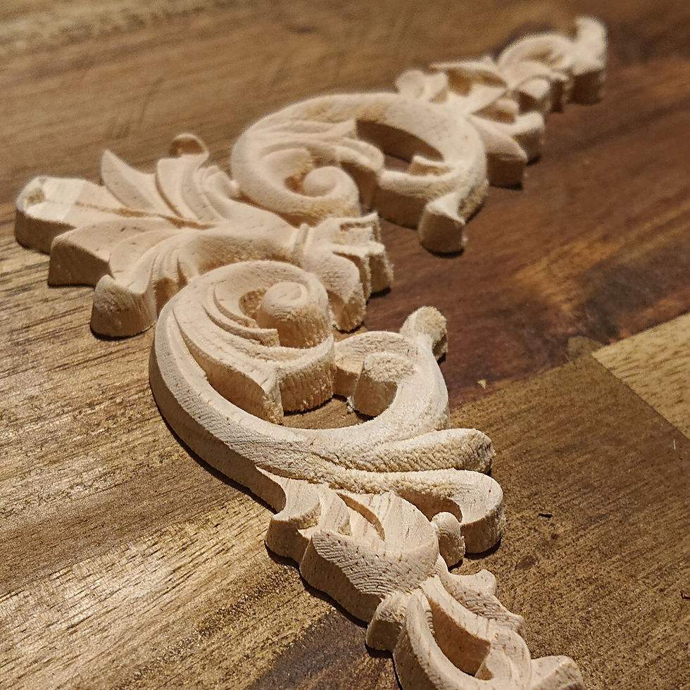 Thumbnail: Wooden Furniture Applique - 12 x 12 cm
