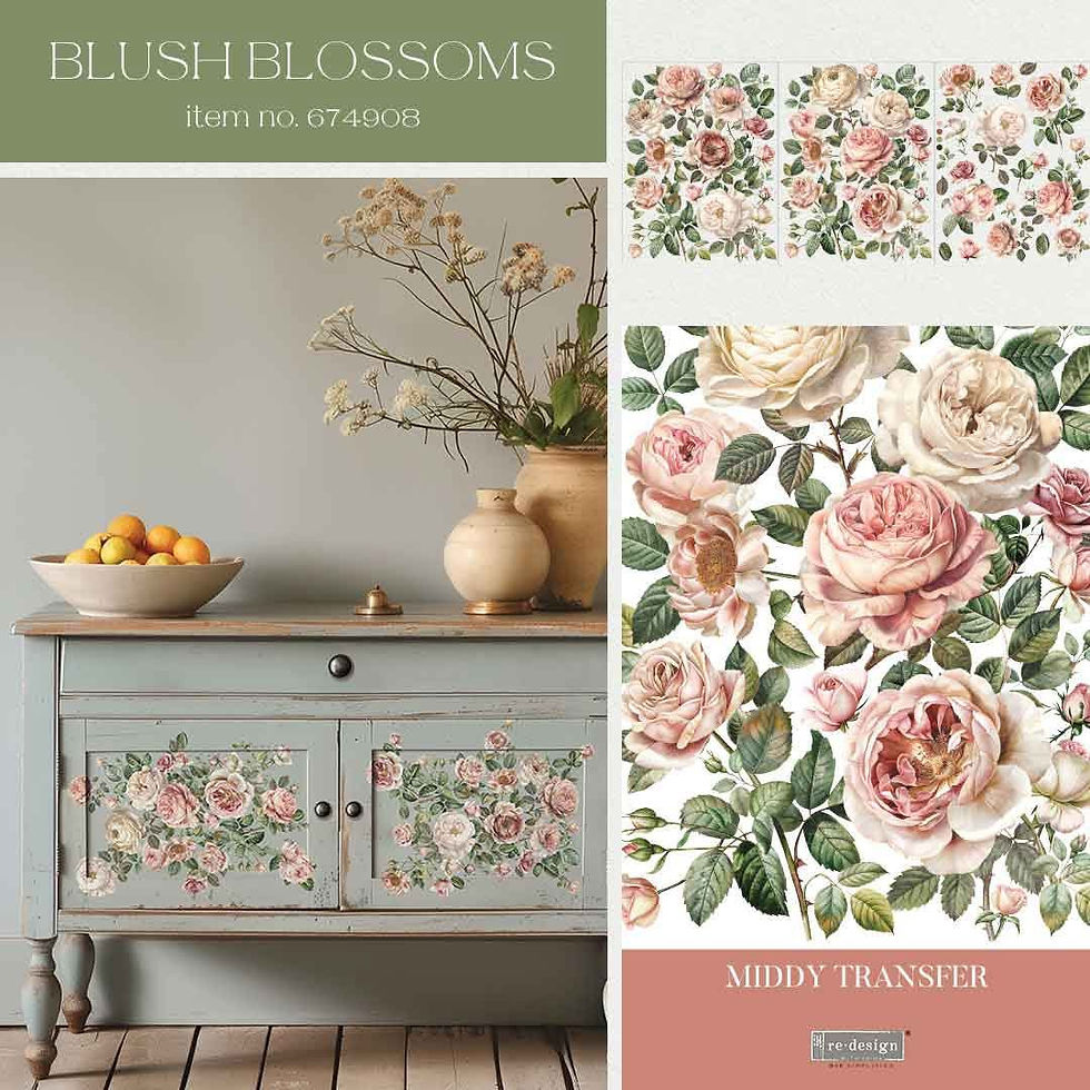 Thumbnail: Blush Blossoms - Redesign with Prima Middy Decor Transfer®