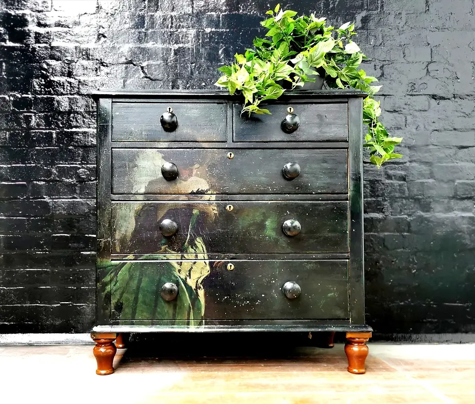Study in black and green - MINT Decoupage Paper available in Brisbane Queensland Australia. Australia wide shipping daily.