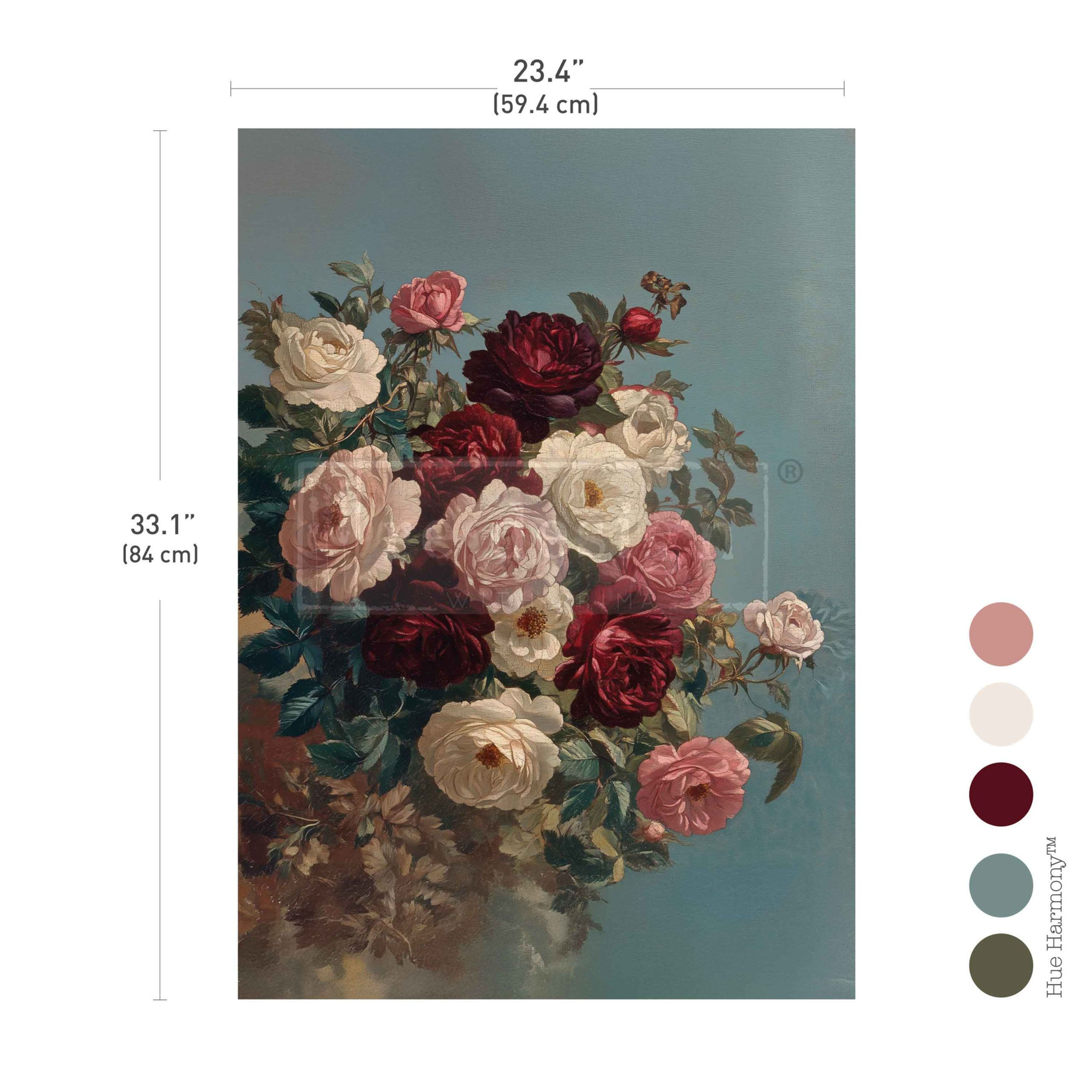 Ethereal Rosebush - A1 Decoupage Fiber