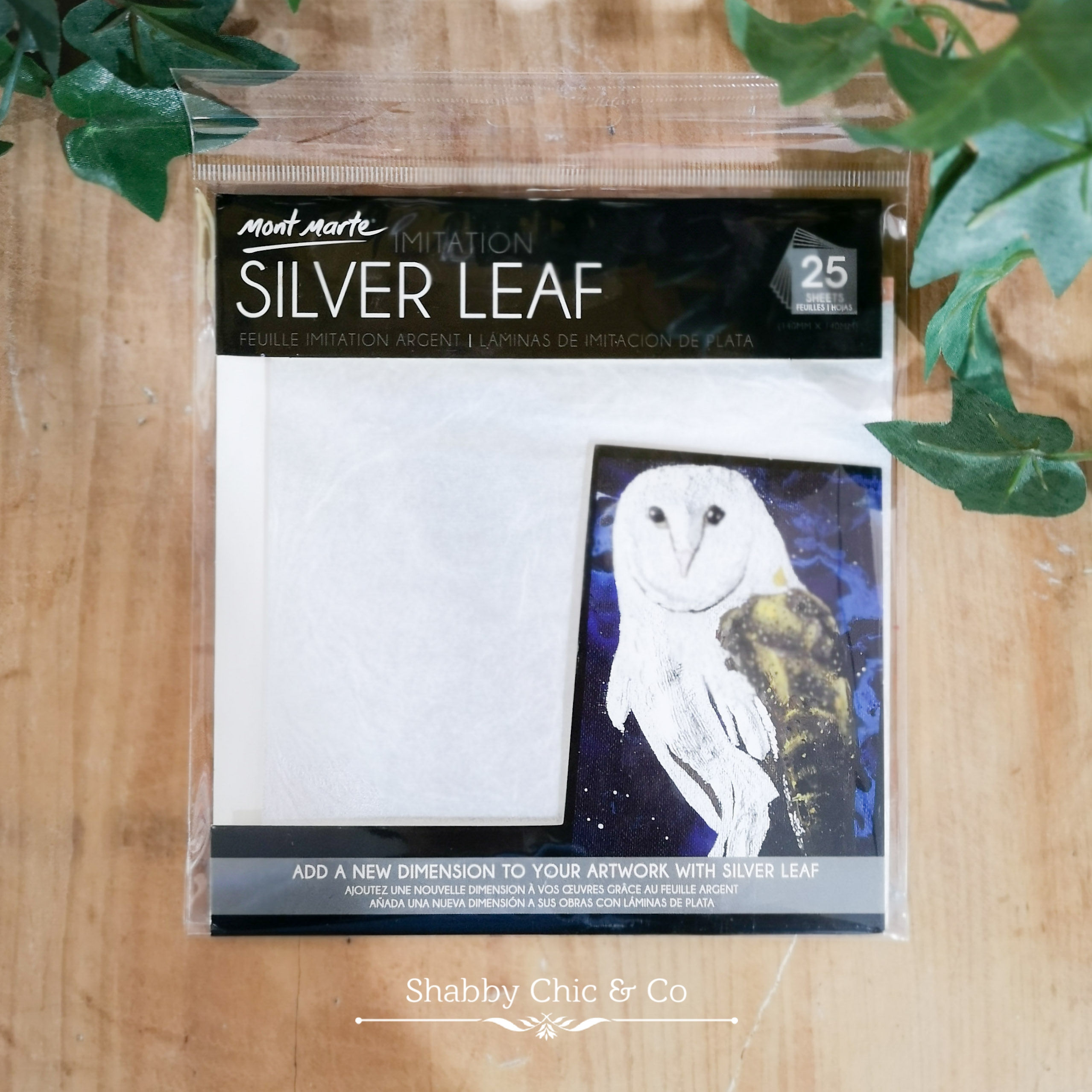 Silver Leaf 14x14cm 25 Sheet