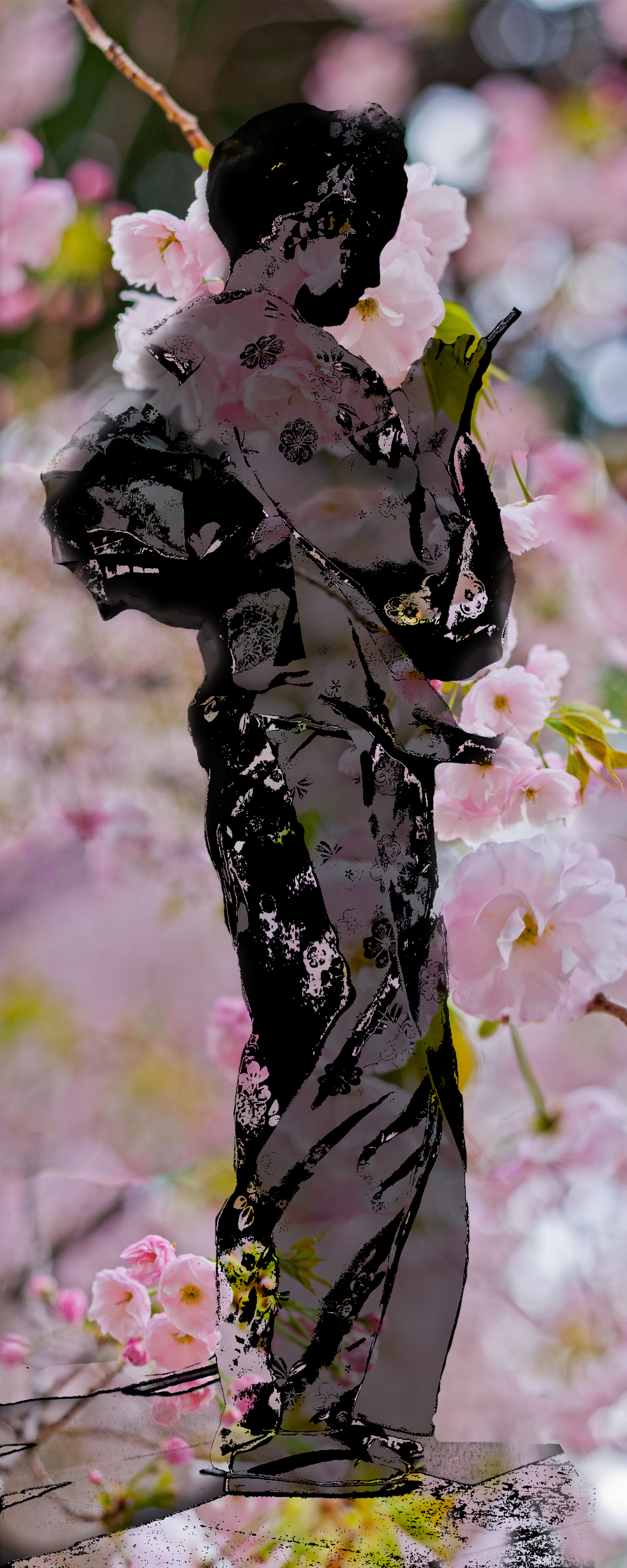 Spring Kimono, black