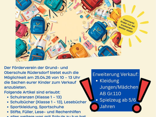 *UPDATE* Flohmarkt 25.4.26 10-13 Uhr