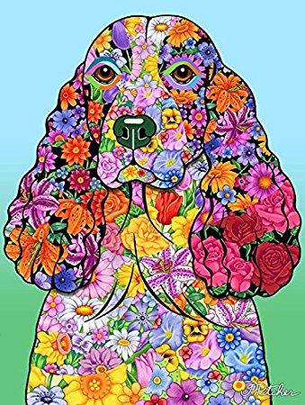 Springer Spaniel -Flowers Design Garden Flag
