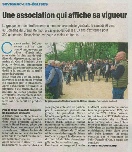 Assemblée générale du groupement des trufficulteurs