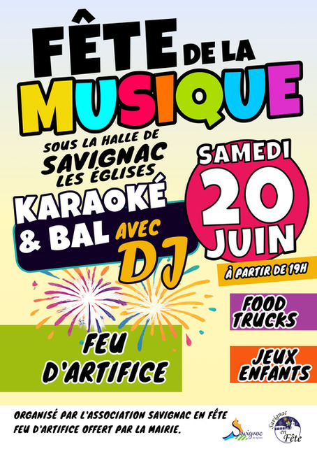 FETE DE LA MUSIQUE le 20 juin