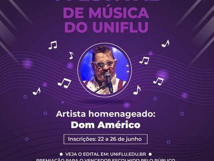 Festival Dom Américo de Música lança edital e recebe inscrição de 22 a 26 de junho