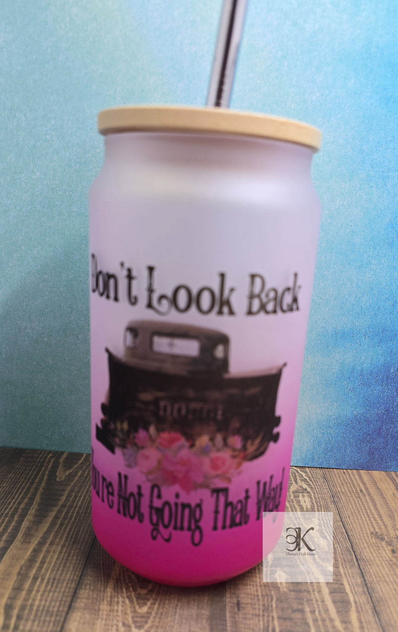 Don't Look Back Mason Jar