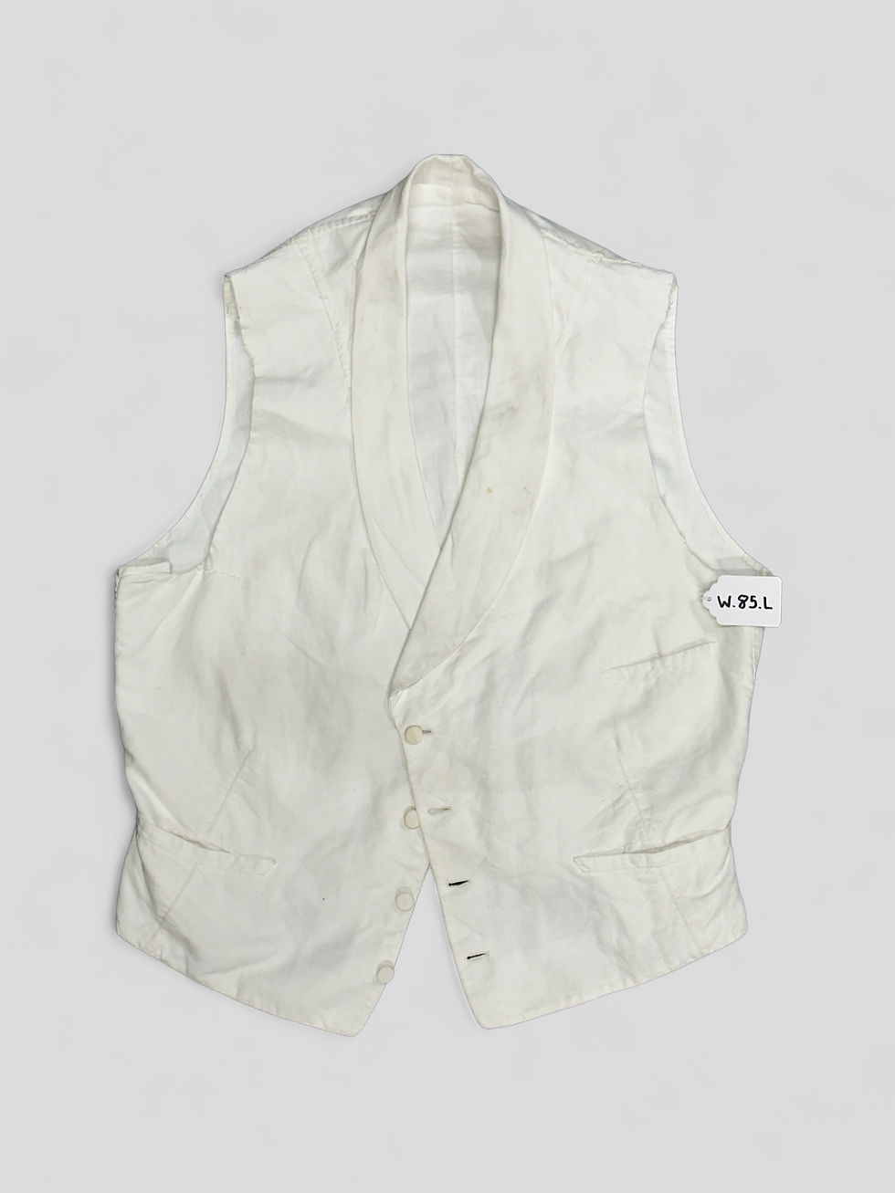 Linen Shawl Collar Vest