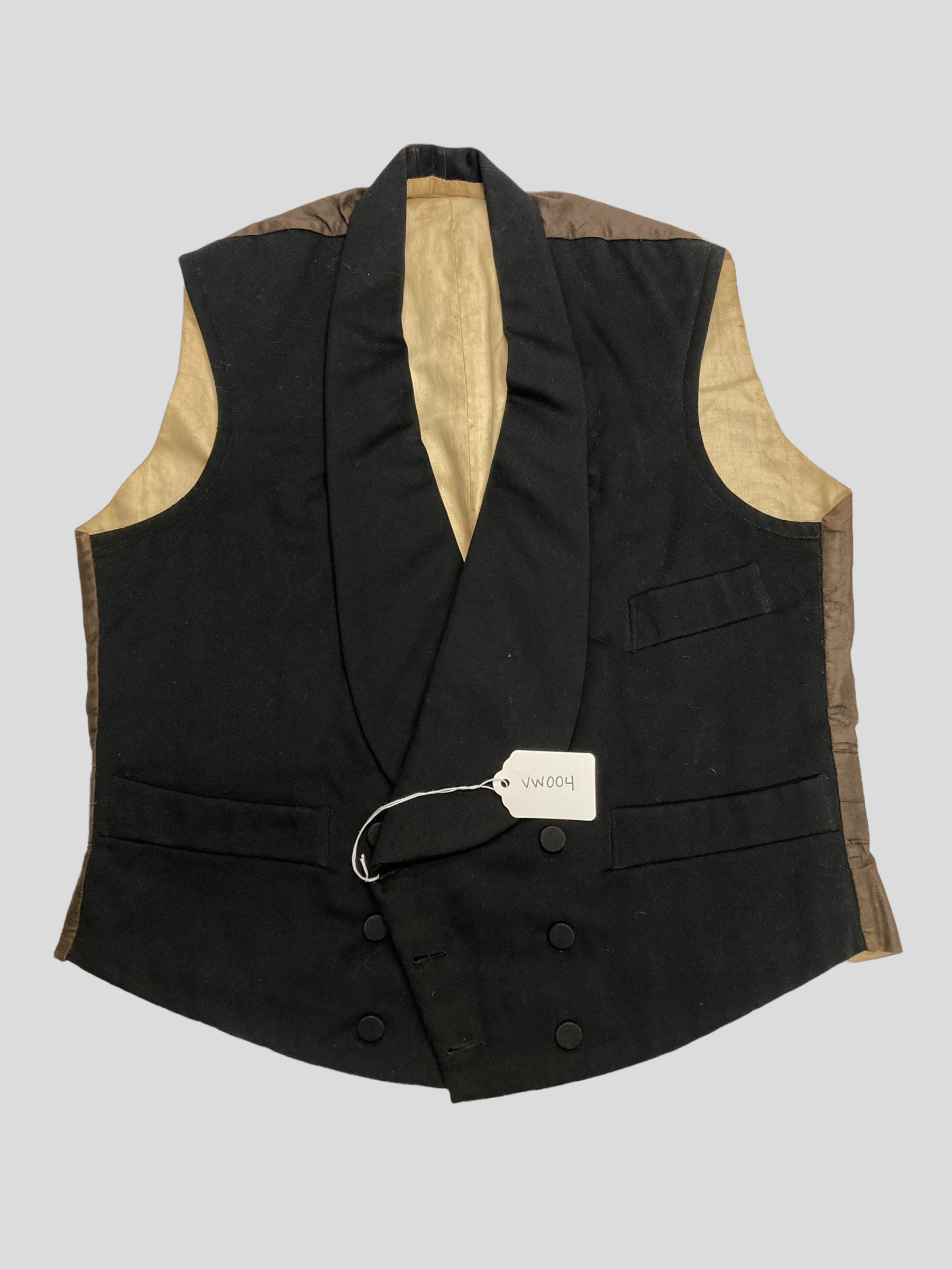 Low Shawl Collar Wool Waistcoat