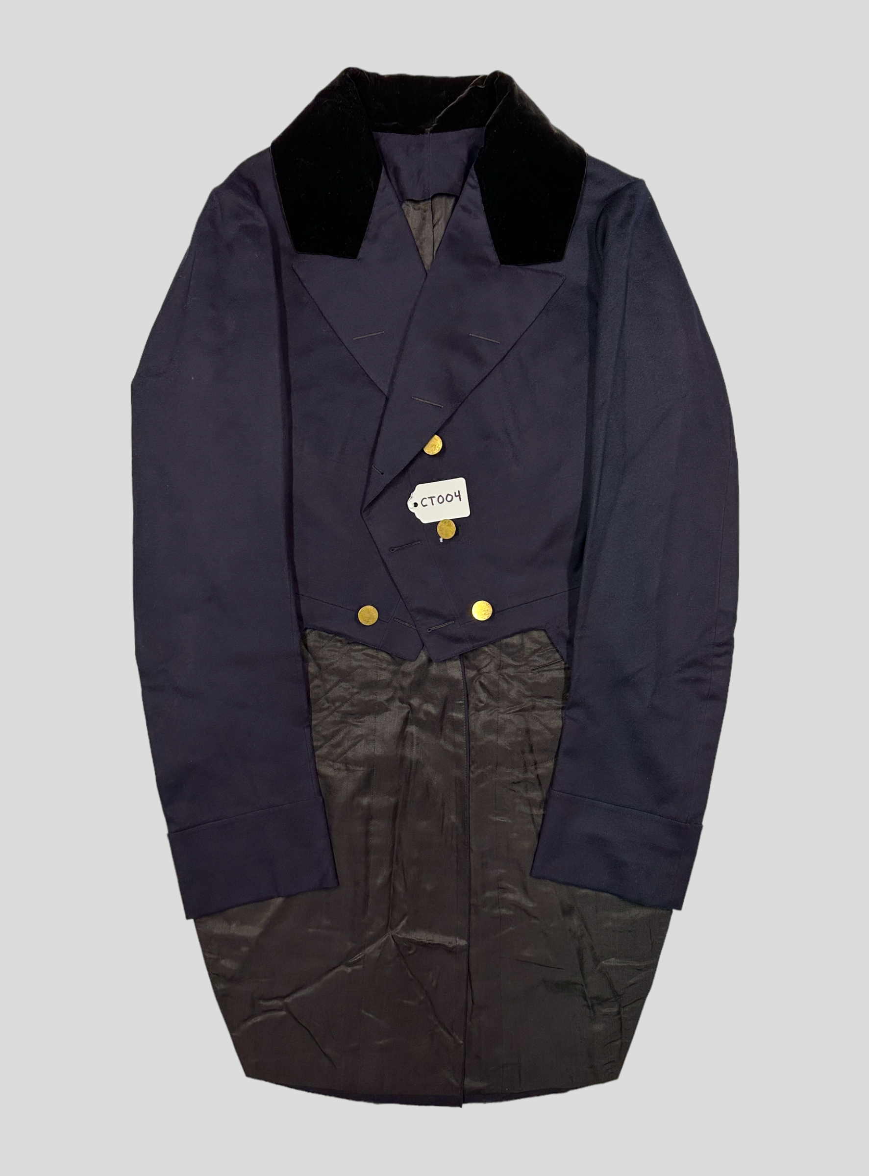 Indigo Tailcoat Belonging To Dr. Geo. Hayward
