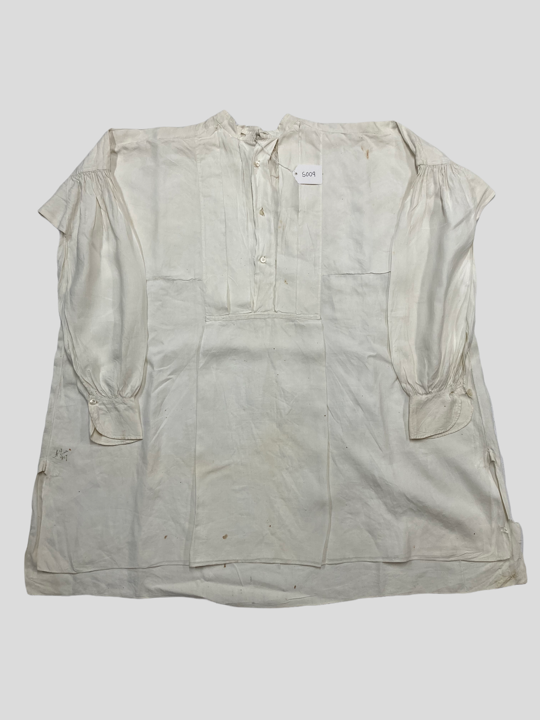 Pleated Front Linen Shirt