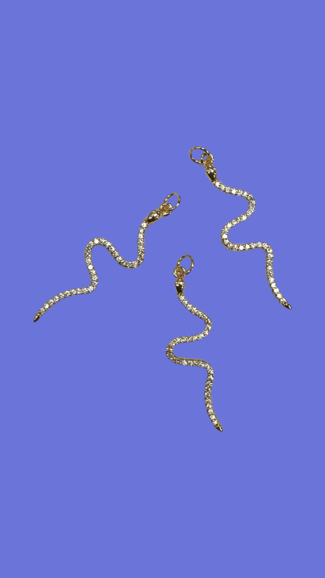 Serpent fin et strass