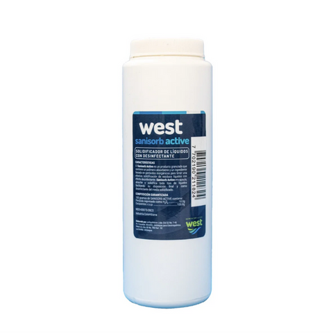 Solidificador de líquidos Sanisorb active desinfectante West Aygapharma