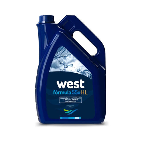 Desinfectante catiónico FORMULA 55XL AYGPHARMA - WEST ELECTROQUIMICA WEST DESINFECCION DE ALTO NIVEL JABON CUATERNARIO AMONIO