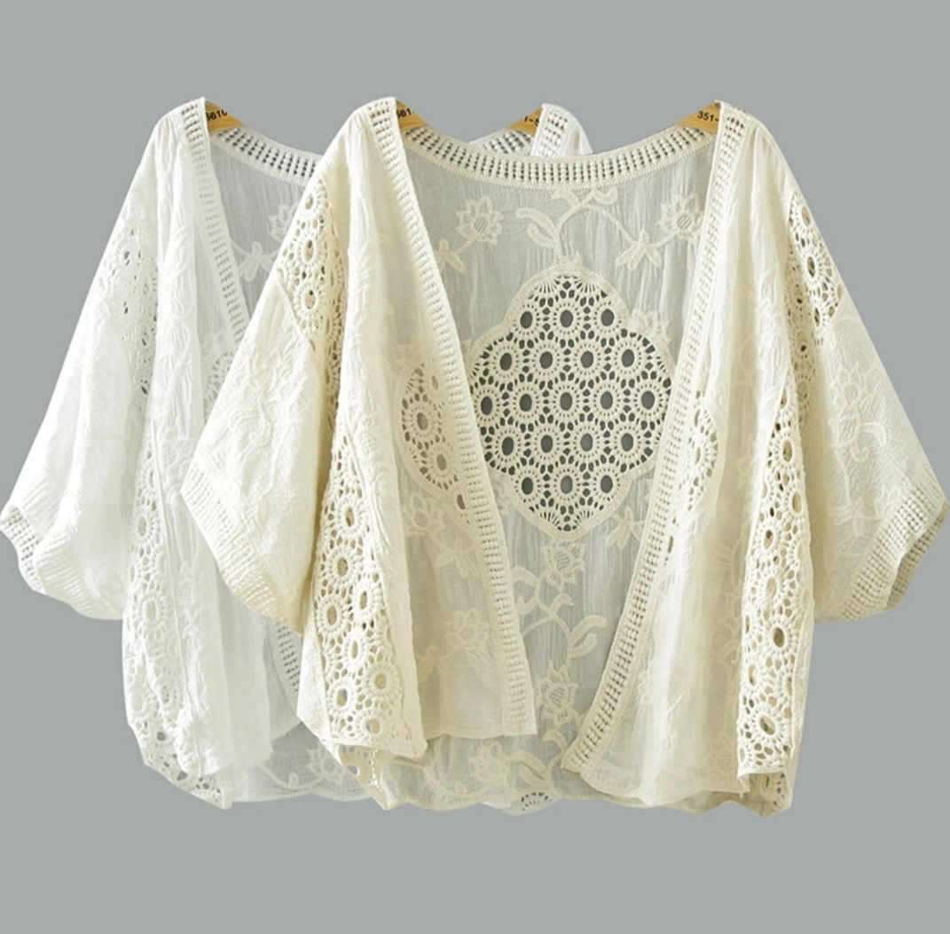 ROSIE Lace Open Front kimono