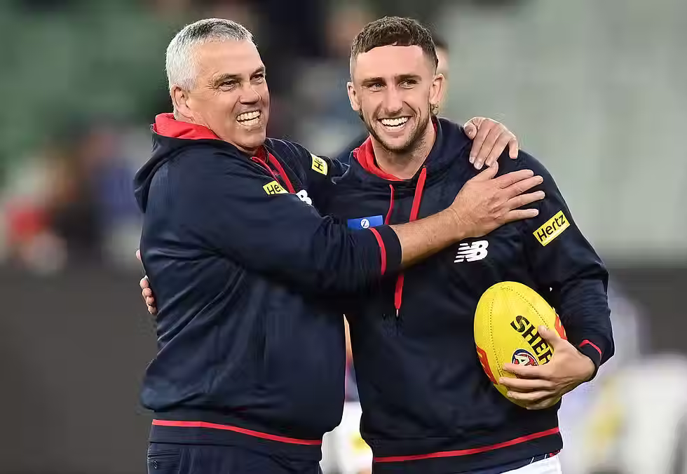Mark WIlliams with Luke Dunstan pre game