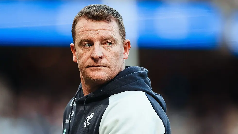 Michael Voss after addressing the Carlton team