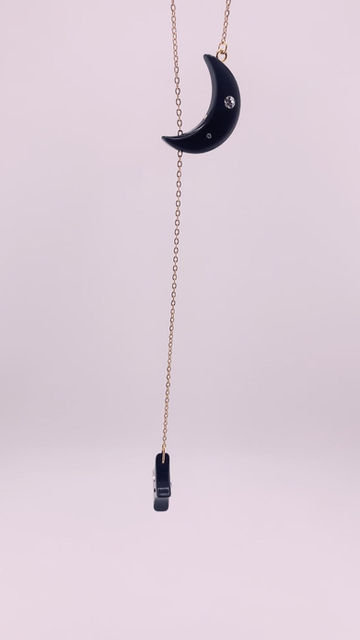 Thumbnail: Moon and star crystal necklace