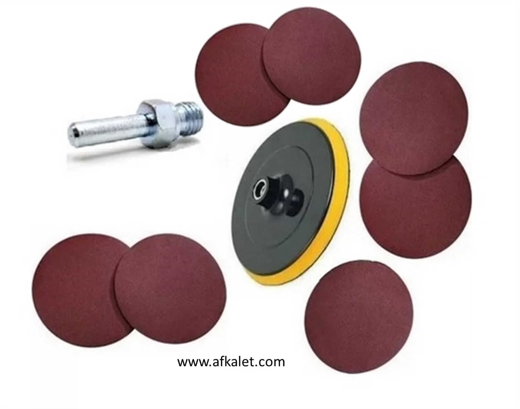 9 Parça Cırtlı Disk Zımpara Altı Seti Matkaba Takılır Aparatlı