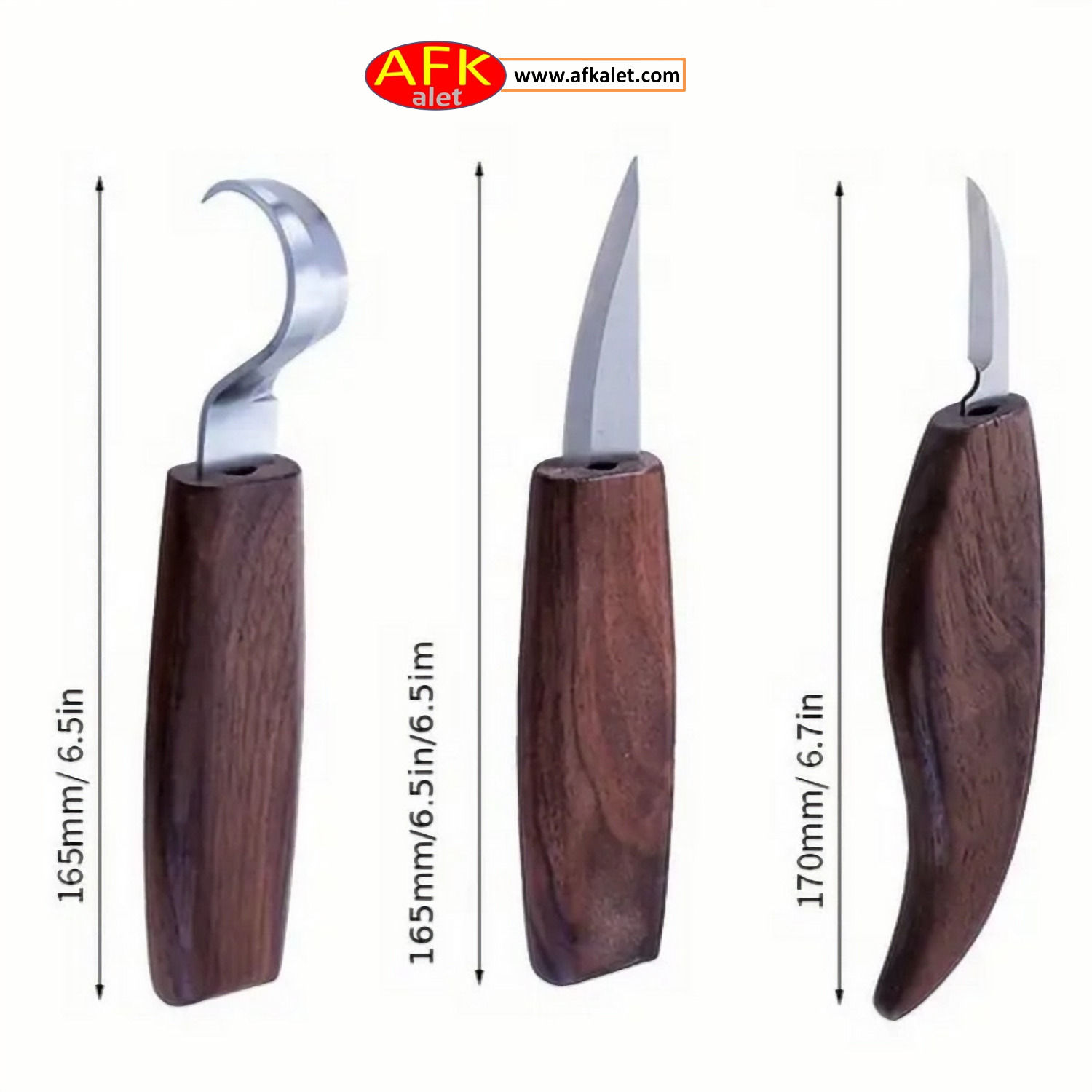 Ahşap oyma seti (3'lü)