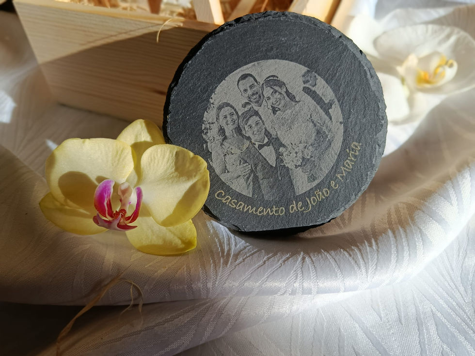 Black stone engraving 