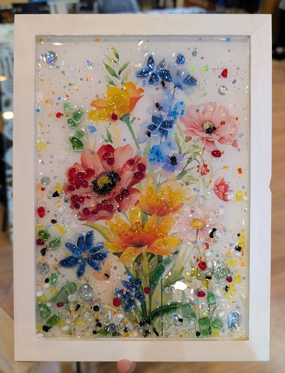 Mother's Day Crushed Glass Wild Flowers May 10th 2 pm