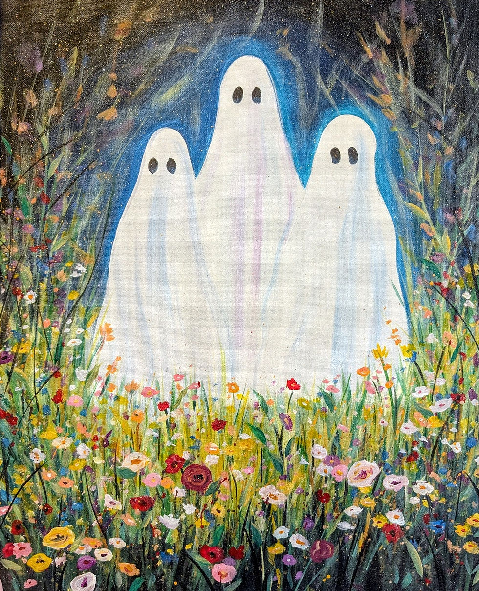 Hartford Hill Sip & Paint Ghostly Flower Fields Oct 8th 6-8 pm
