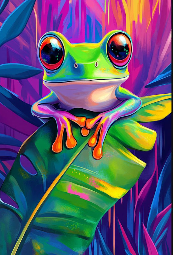 Afternoon Painting Tree Frog June 6th 12 pm 