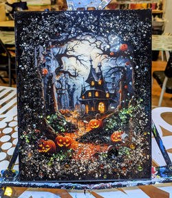 CG Haunted House Canvas